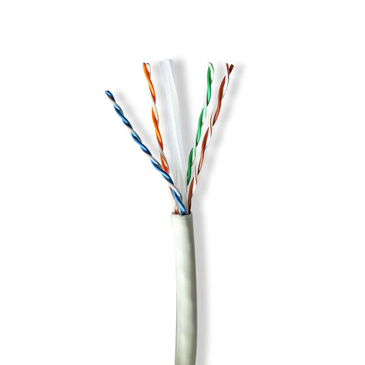 Nedis Network Cable Roll CAT6a Solid U/UTP Copper 100m Indoor Round LSZH Grey