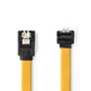 Nedis SATA 6Gb/s Data Cable SATA 7-pin Female with Lock to SATA 7-pin Female 90° Angled with Lock 1m Yellow - CCGP73255YE10