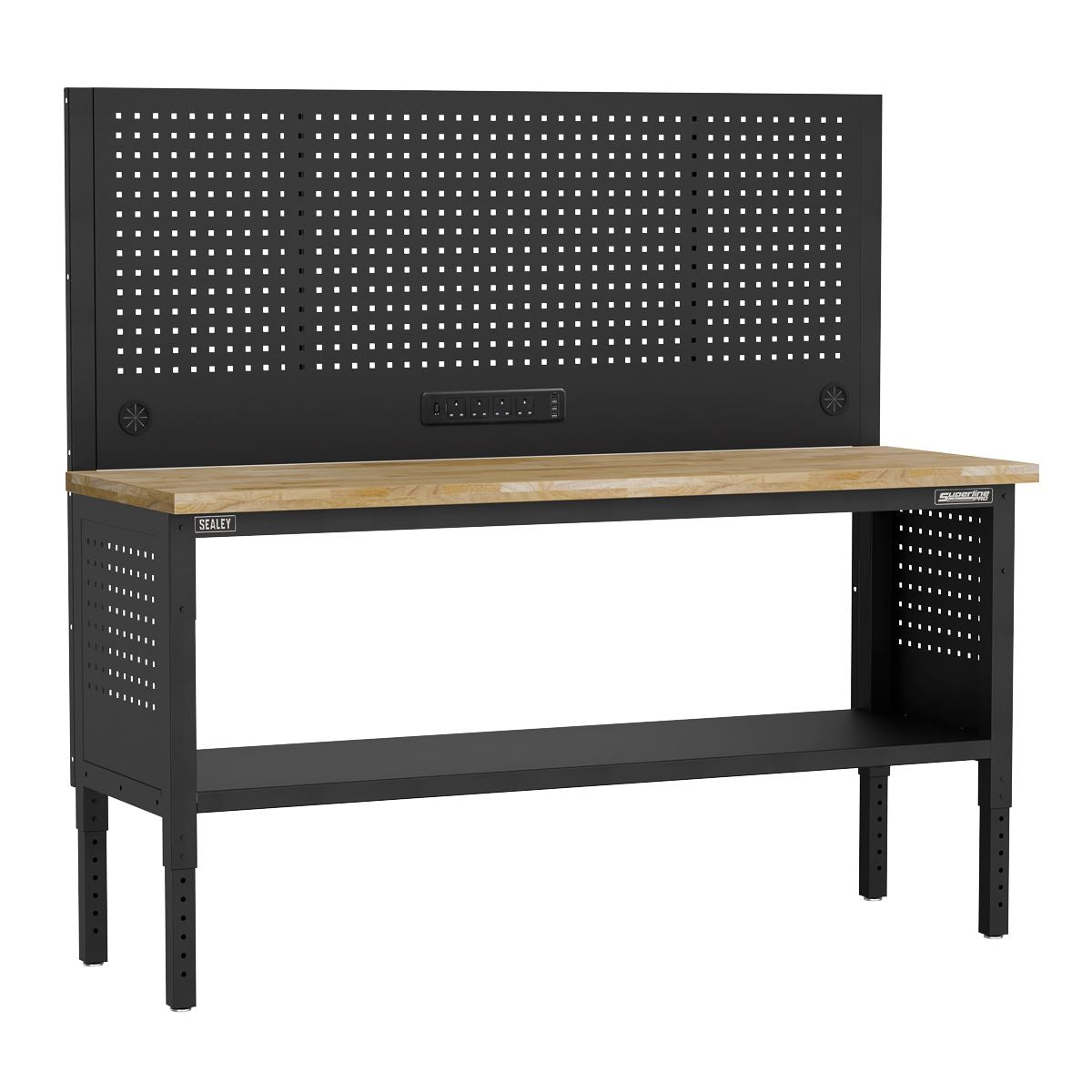 Sealey Superline Pro Modular Workbench Pegboard Back Panel Wooden Worktop 1830mm