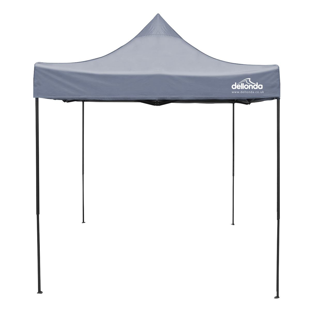Dellonda 2x2m Pop-Up Gazebo Water Resistant Fabric w/Carry Bag/Rope/Stakes -Grey