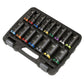 Sealey Premier Lock-On Deep Impact Socket Set 1/2"Sq Drive 16pc AK58170M