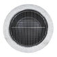 Dellonda Round MgO Fire Pit with BBQ Grill, 60cm, Safety Mesh Screen Light Grey