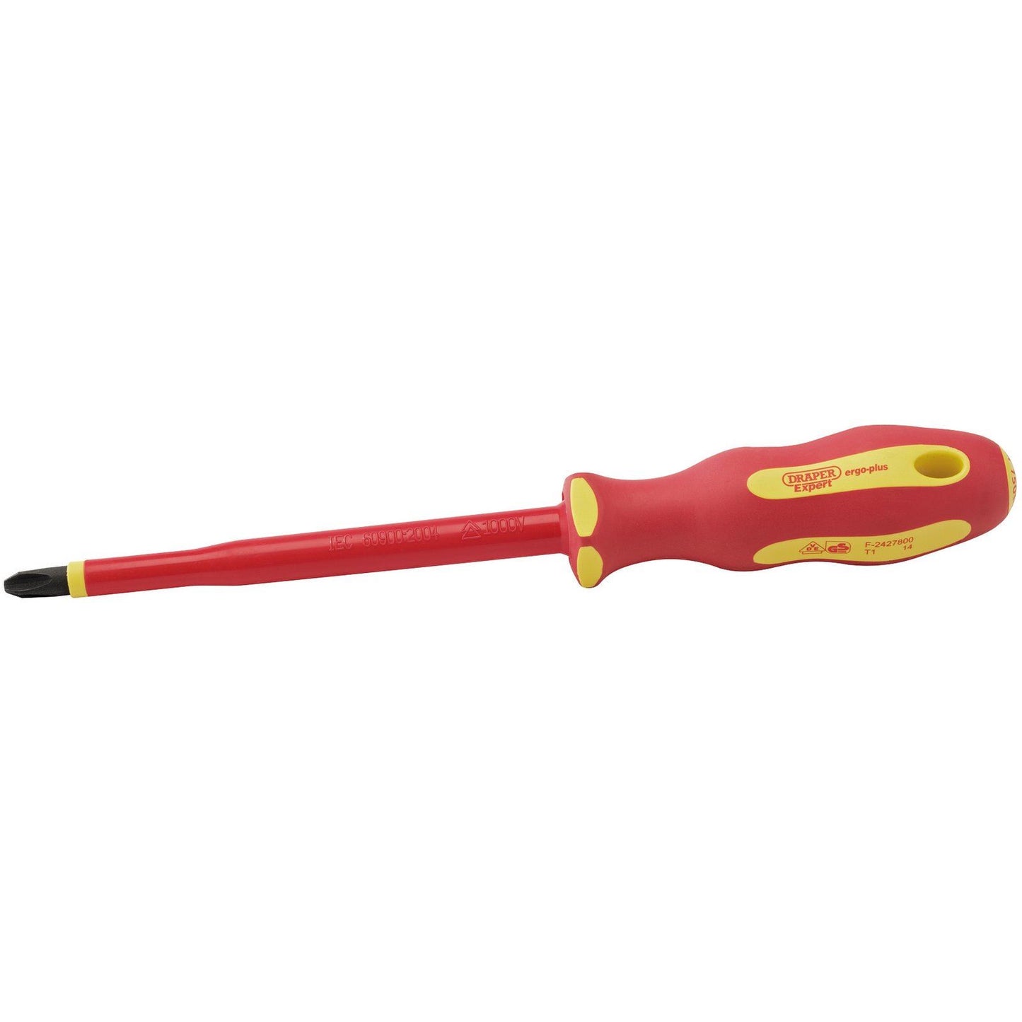 Draper 64427 Ergo Plus VDE No.0 x 60mm Cross Slot Screwdriver-VDE - 64433