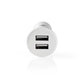 Nedis Car Charger 2.4A 2-outputs USB-A White CCHAU240AWT