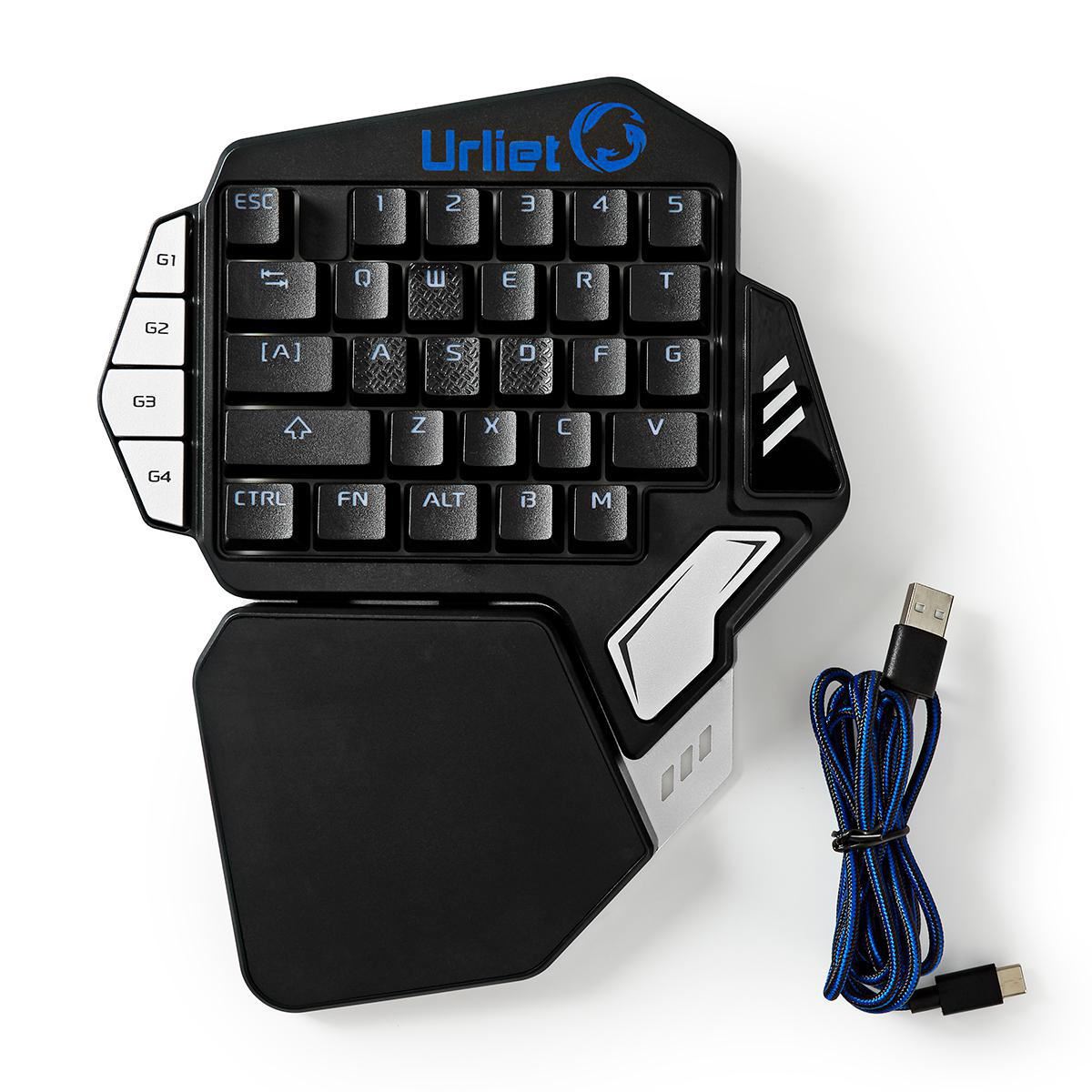 Nedis Single-Handed Gaming Keyboard RGB Illumination 33 programmable keys