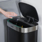 Baridi Sensor Bin 65L - Black/Stainless Steel DH282