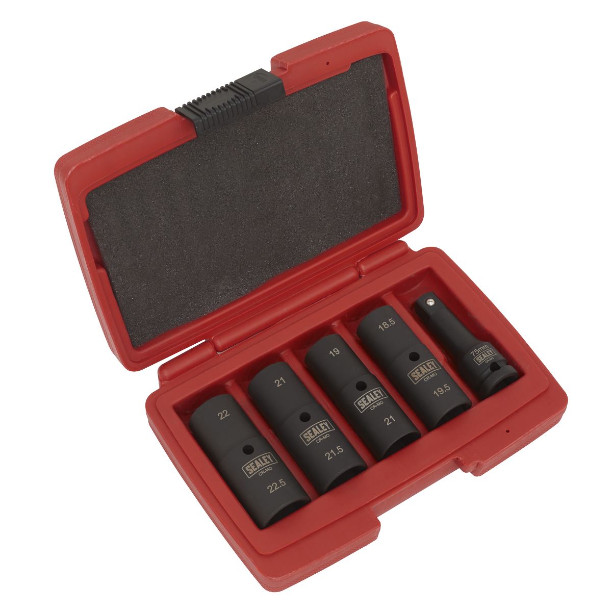Deep Impact Socket Set 1/2"Sq Drive 80mm Double Ended 18.5-22.5mm - 5pc SX1820