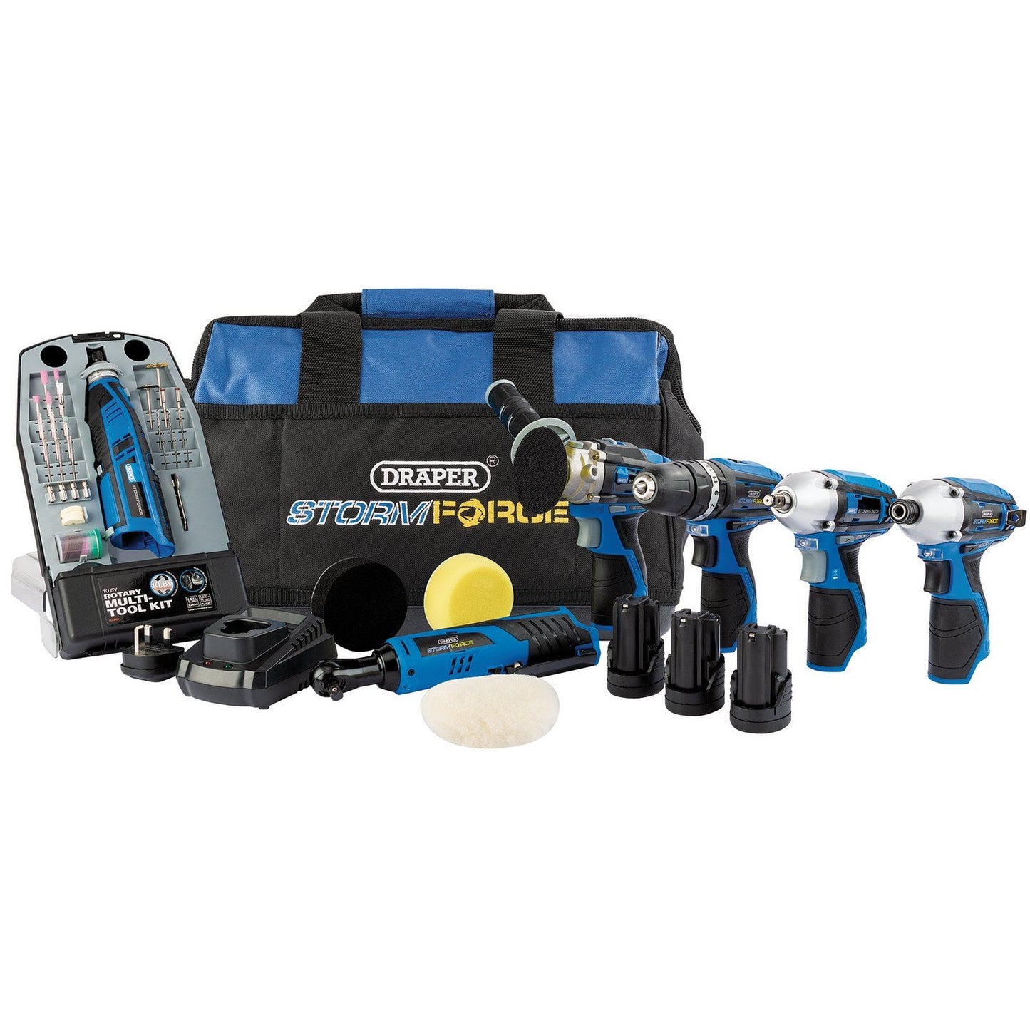 Draper Storm Force 10.8V Power Interchange Kit (11 Piece) - 93445