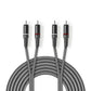Nedis Stereo Audio Cable 2x RCA Male to 2x RCA Male 1.5m Grey COTH24200GY15