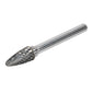 Sealey Tungsten Carbide Rotary Burr Arc Round Nose 10mm SDB05