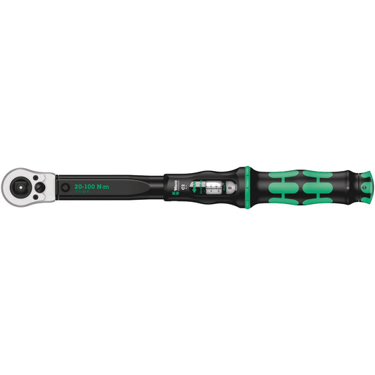 Wera Click Torque C 2 Push Torque Wrench/Spanner 20 - 100Nm 1/4"  R/L Sq 075625