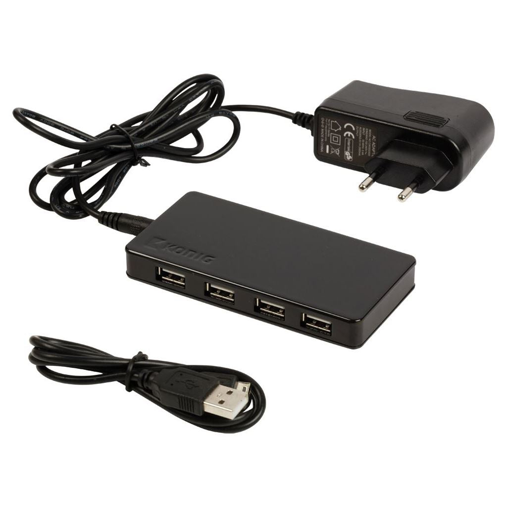 Konig 7-port powered USB 2.0 hub - UHUBU2730BK