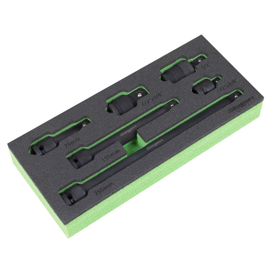 Sealey Siegen Impact Adaptor & Extension Bar Set 1/2"Sq Drive 6pc S01323
