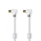 Coax Cable 100dB IEC (Coax) Male Angled to IEC (Coax) Female Angled 10m White