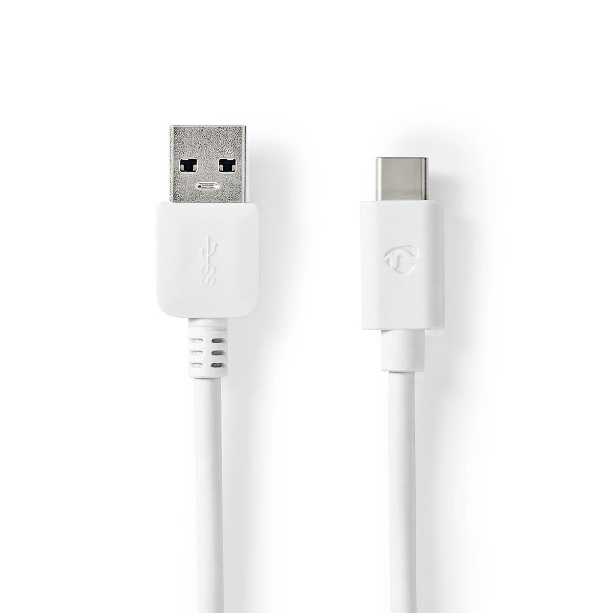 Nedis USB 3.1 Cable USB-C Male to A Male 2m White - CCGW61600WT20