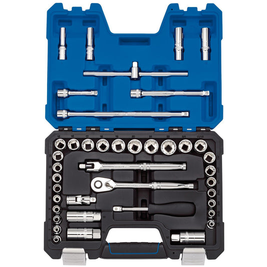 Draper 3/8" Square Drive Combined mm/AF Socket Set (41 Piece) -No. 16465