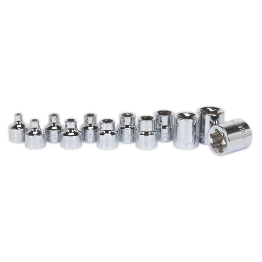 Sealey TRX-Star* Socket Set 12pc 3/8"Sq Drive E4-E20 AK61806