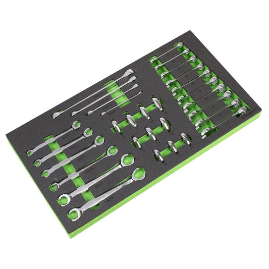 Sealey Siegen Tool Tray with Specialised Spanner Set 30pc - Metric S01274
