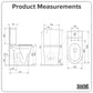 Baridi Close-Coupled Toilet Soft Close Seat, Dual Flush Cistern & Rimless Flush