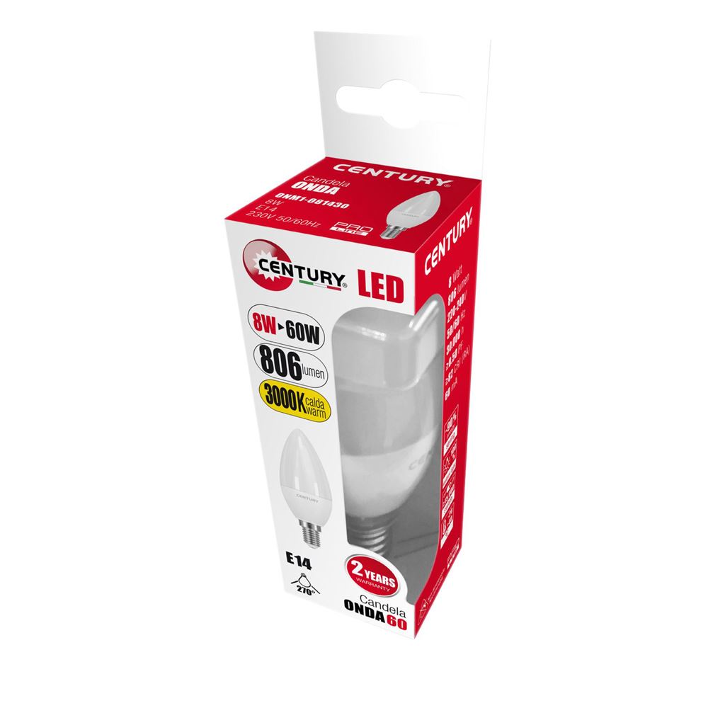 Century LED Lamp E14 8W 806lm 3000 K ONM1-081430 LED Bulb