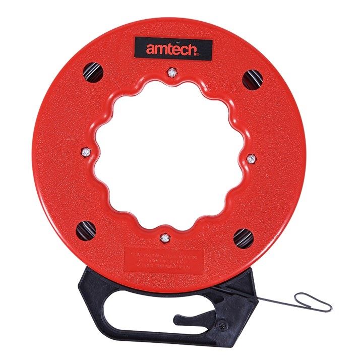 50ft Fish Tape Built In Lock Thread Cable Access Electrician Push Pull Conduit - S4190