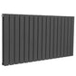 Baridi Horizontal Radiator Contemporary Double Flat Panel Design 600 x 1190mm � Anthracite DH342