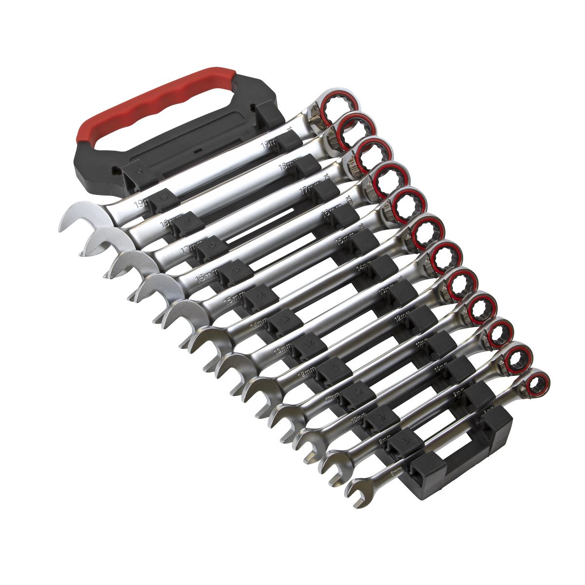 Sealey Reversible Ratchet Comb. Spanner Set 12pc Platinum Series AK63944