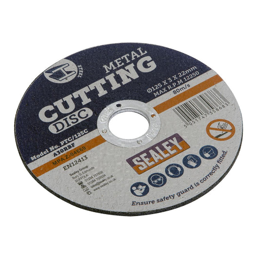 Sealey Cutting Disc 125 x 3mm 22mm Bore PTC/125C