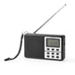 Nedis FM Radio 1.5W World Receiver Alarm Clock Black