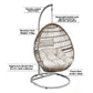 Sealey Dellonda Egg Hanging Swing Chair, Wicker Rattan Basket, Steel Frame, Single DG60