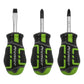 Sealey Screwdriver Set 3pc GripMAX Stubby - Hi Vis AK4328HV