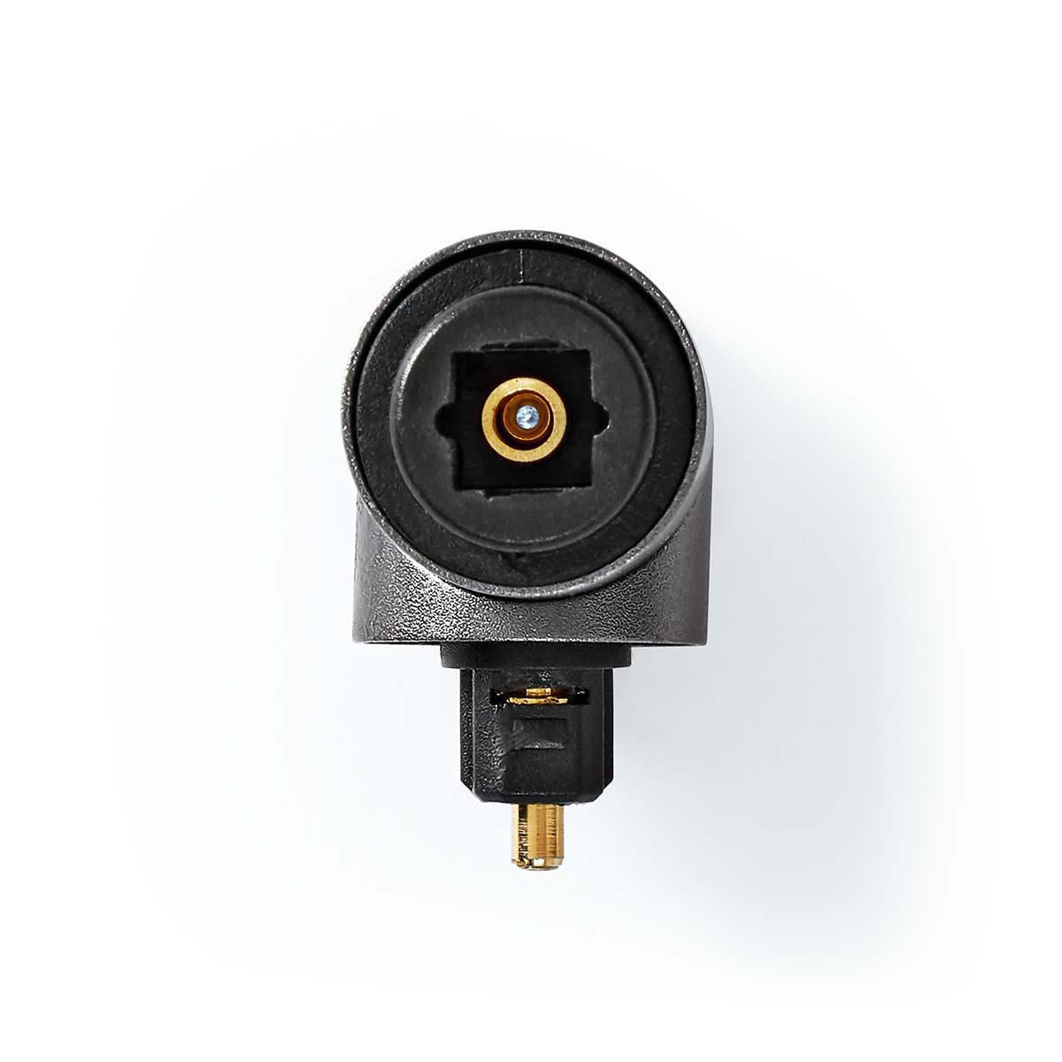 TosLink AdapterTosLink FemaleTosLink MaleAngled 90°AluminiumGunmetal1pcsBox - CATB25920GY