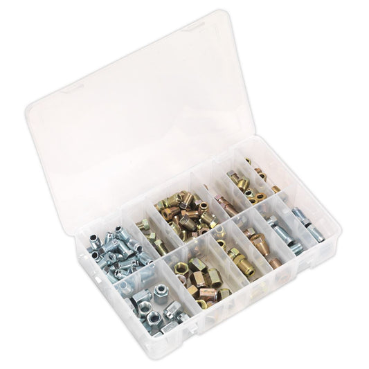 Sealey Brake Pipe Nut Assortment 200pc - Metric & Imperial AB068BPN