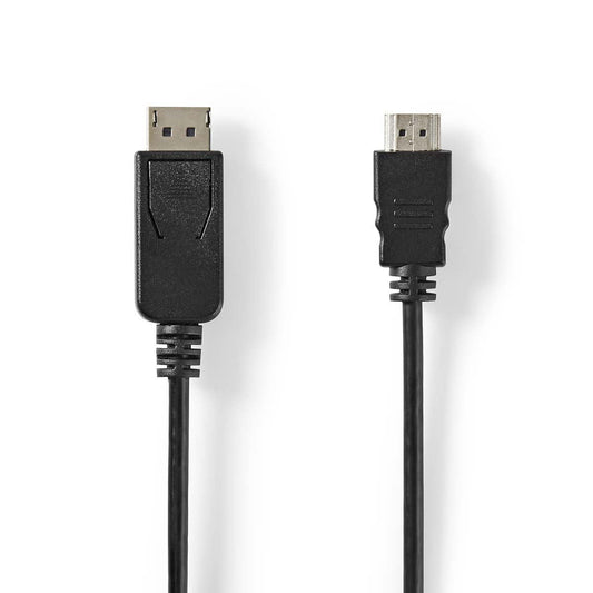 DisplayPort Cable DisplayPort Male HDMI Connector 4K@60Hz Nickel Plated 2m Round