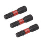 Sealey Premier Hex 5mm Impact Power Tool Bits 25mm - 3pc AK8213