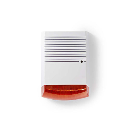 Nedis Dummy Security Siren IP44 White/Orange DUMSS20WT