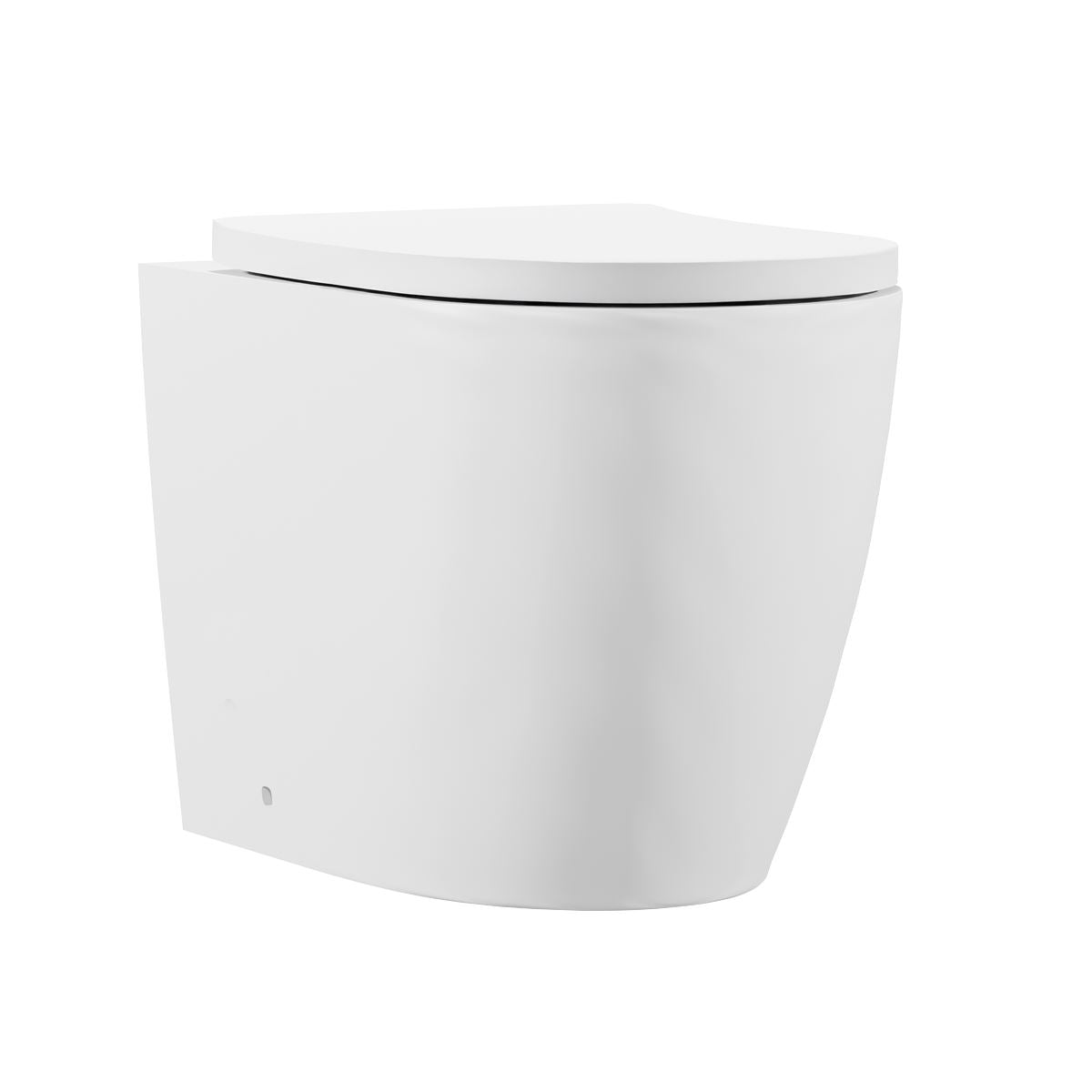 Baridi Back-to-Wall Toilet with Soft Close Seat & Rimless Flush � White DH334