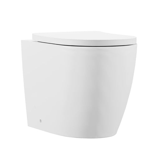 Baridi Back-to-Wall Toilet with Soft Close Seat & Rimless Flush � White DH334