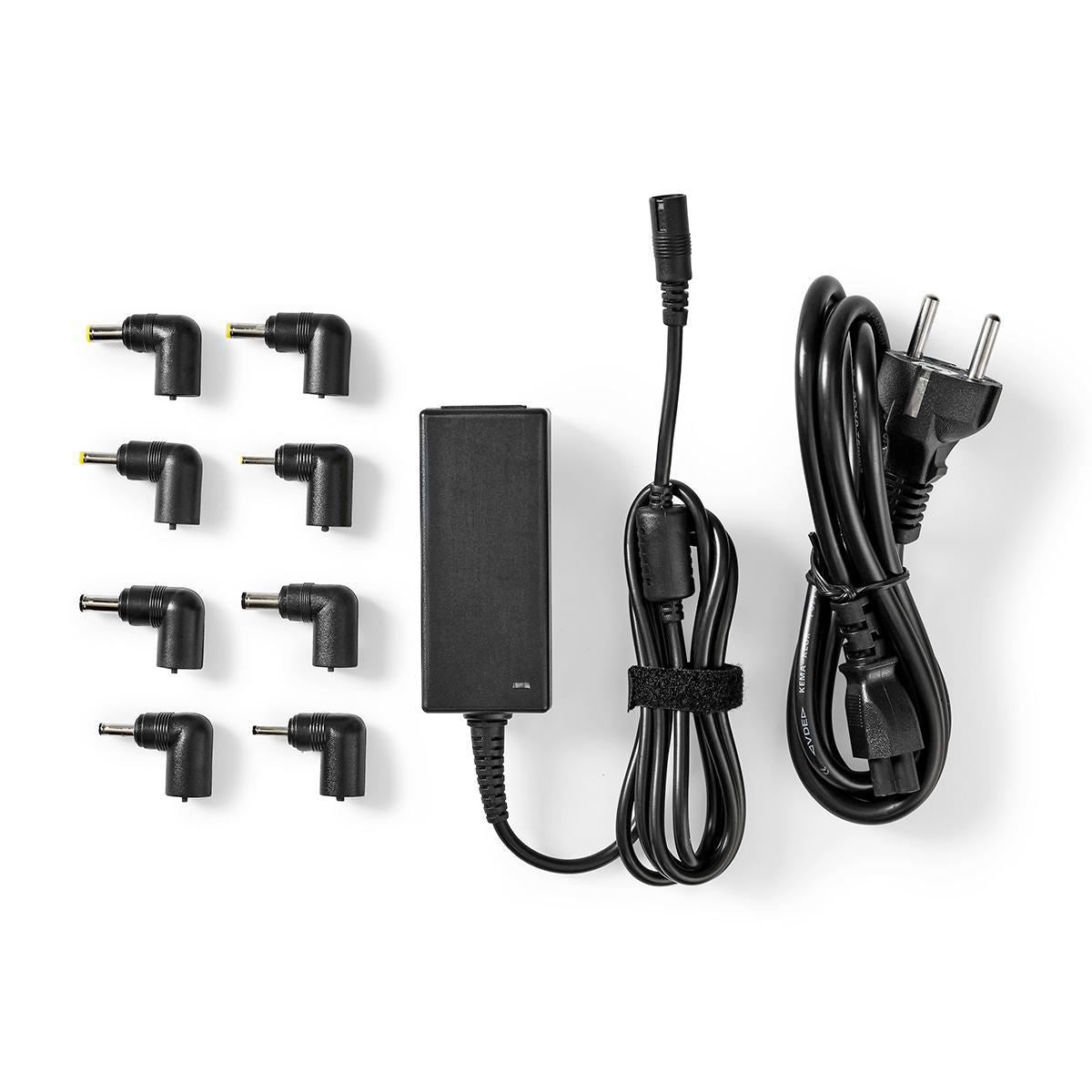 Nedis Notebook Adapter Universal 8 Connectors 45W Output 9.5V to 20V/3 A (Max.) - NBAU4501FBK