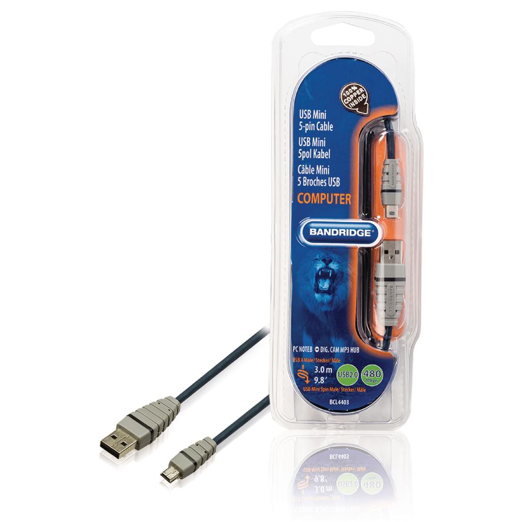 Bandridge USB Mini 5-pin Cable 3m
