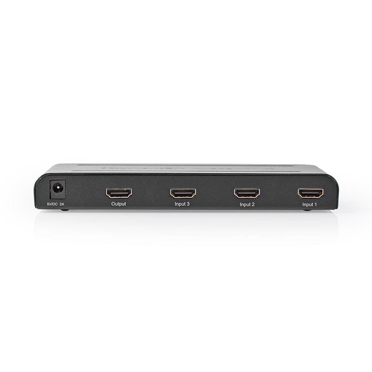 Nedis HDMI Switch 3-Port to 3x HDMI Input 1x HDMI Output 4K2K@60FPS/HDCP2.2 - VSWI3473AT