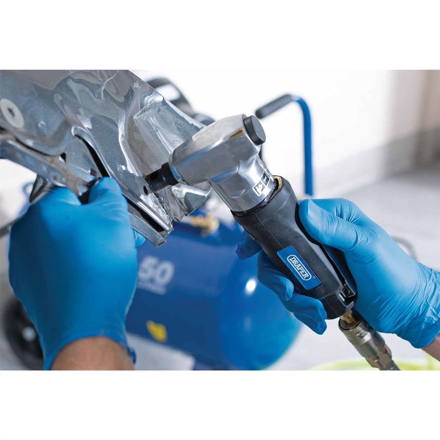 Draper Air Nibbler Sheet Metal Cutter Garage Workshop Tool 1.5mm Cutter Capacity - 70835