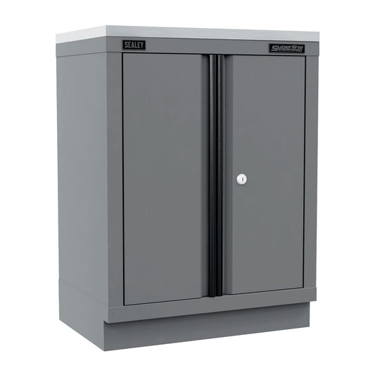Sealey Superline Black Edition Modular Floor Cabinet 2 Door 680mm APMS33BE