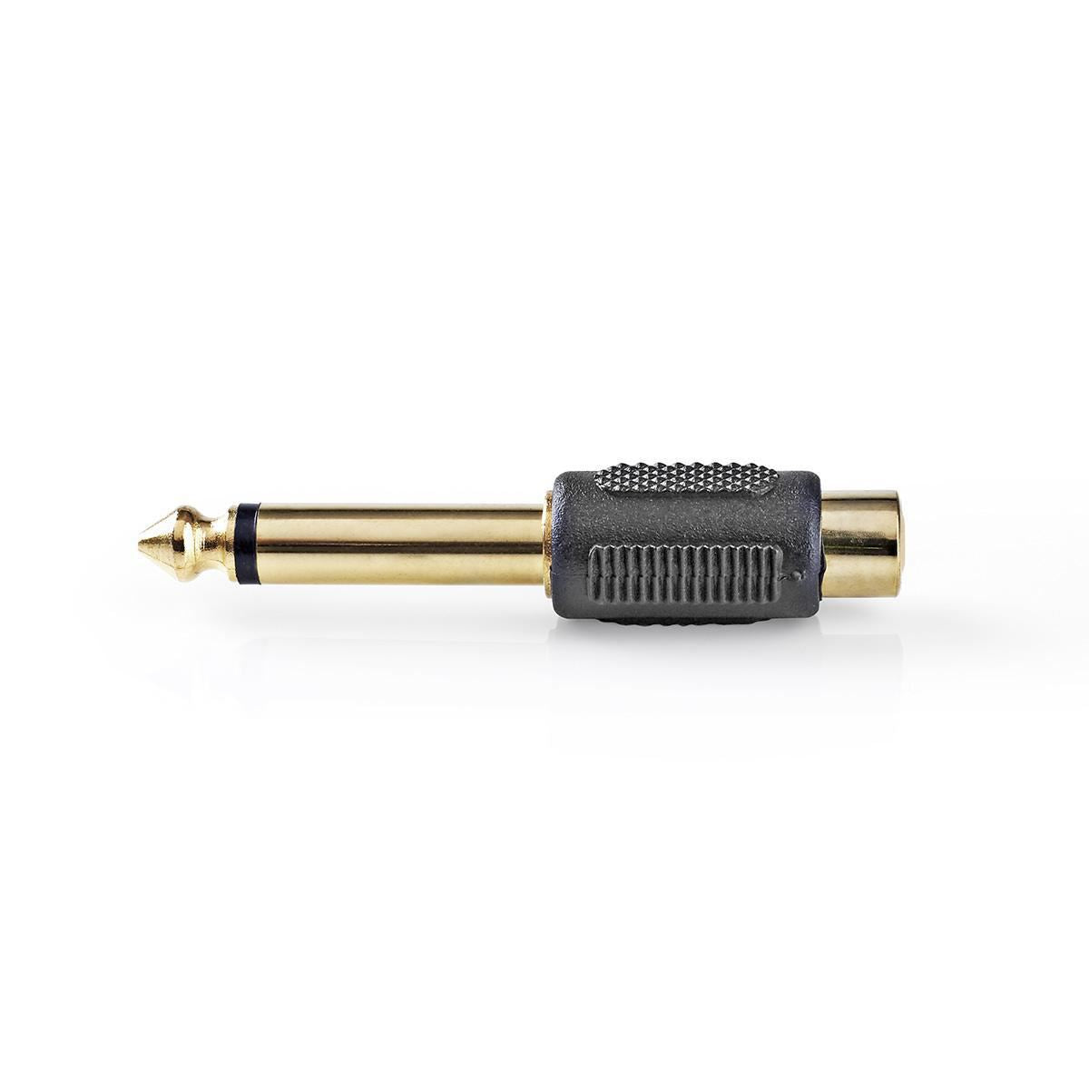 Nedis Mono Audio Adapter 6.35mm Male to RCA Female 10 pieces Black CAGP23935BKG
