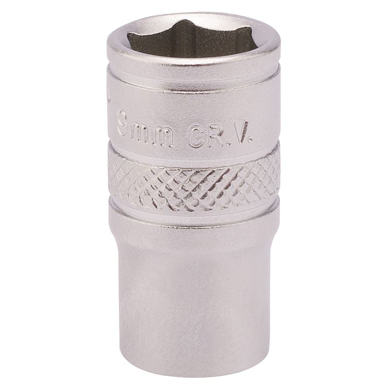 Draper Expert Quality 1/4" Square Drive Chrome Vanadium Socket - 9mm - 82143