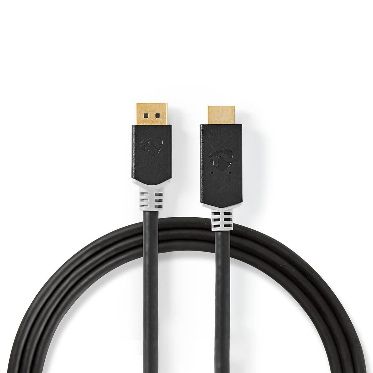 Nedis DisplayPort Cable DisplayPort Male HDMI Connector 8K@60Hz Gold Plated 2m