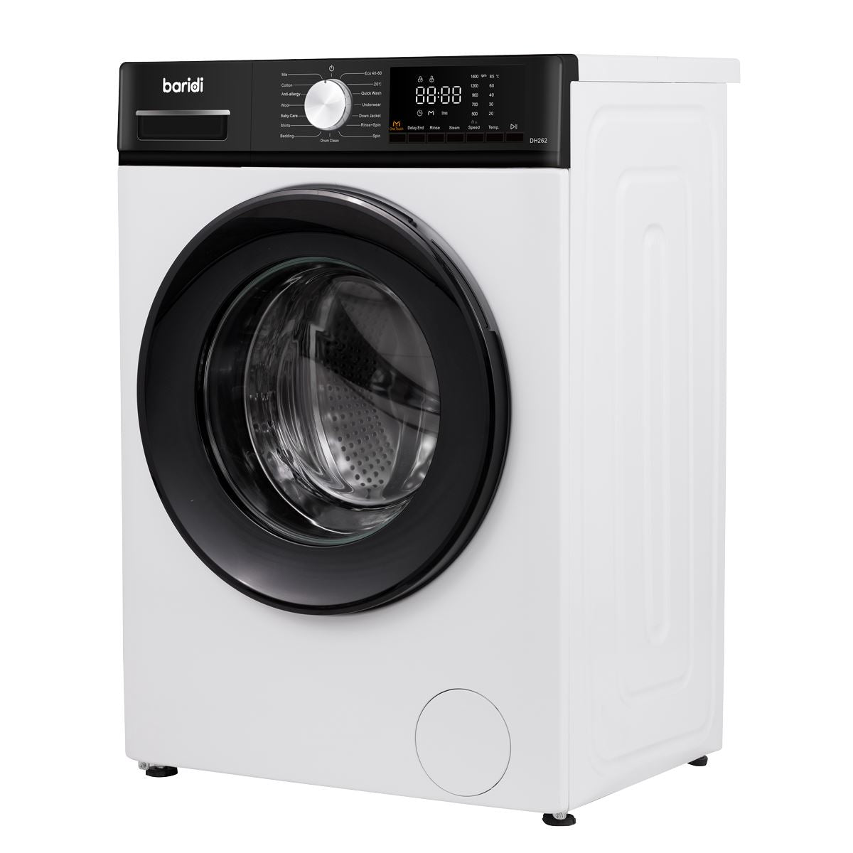 Baridi 8kg Washing Machine, Front Loading, 1400rpm Energy Rating A � White DH262