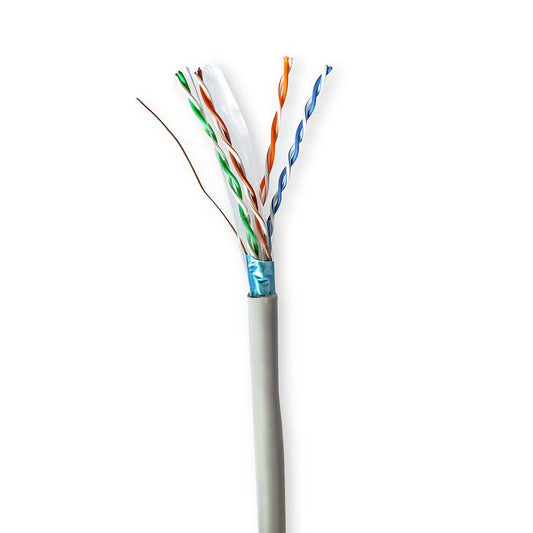 Nedis Network Cable Roll CAT6 Solid F/UTP CCA 100m Indoor Round PVC Grey