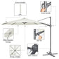 Dellonda Cantilever Parasol with 360� Rotation, Tilt & Cover 3m - Cream DG268