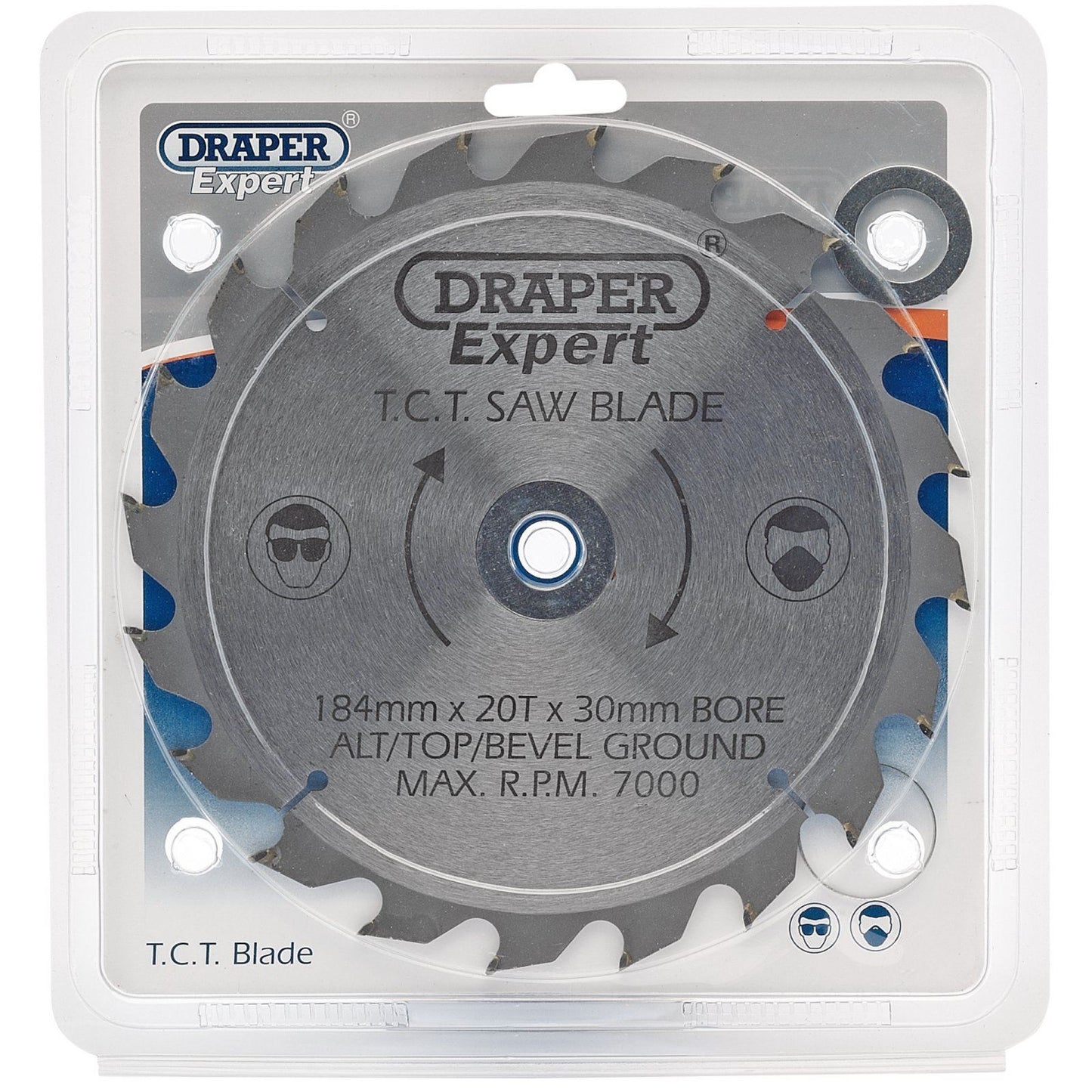 Draper Circular TCT Saw Blade 184mm x 30mm 28.6mm 20mm 16mm x 20T 20 Tooth 09471
